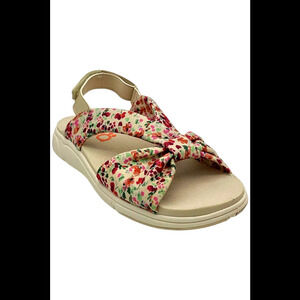Ryka Floral Print Adjustable Sandals Macy Floral Almond Beige - Medium